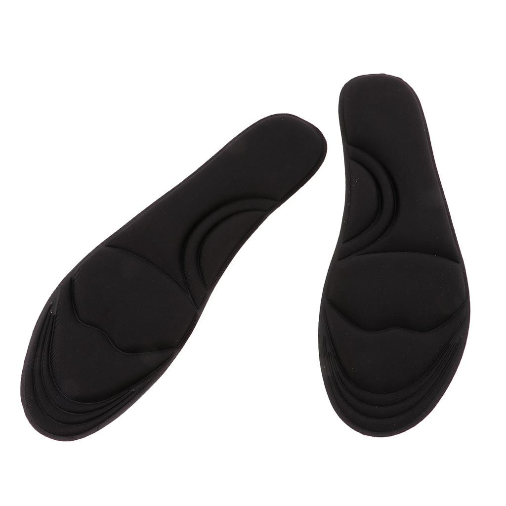 Elastic Shoe Insoles Memory Foam Unisex Insole Sport Insert Size 39-42 Black