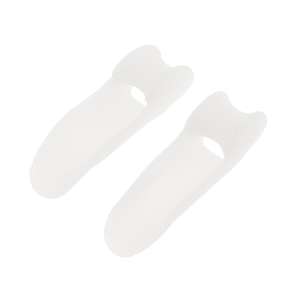 4x1 Pair Little Toe Bunion Cushion Pain Toe Separators Gel Straighteners White