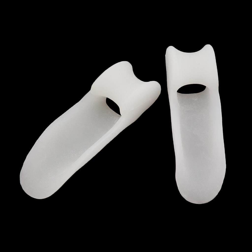 3x1 Pair Little Toe Bunion Cushion Pain Toe Separators Gel Straighteners White