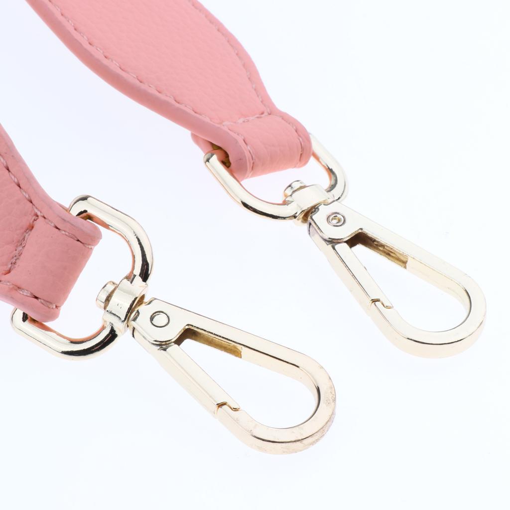 Women HandBag Straps Replacement PU Leather Shoulder Bag Handles Pink and Yellow