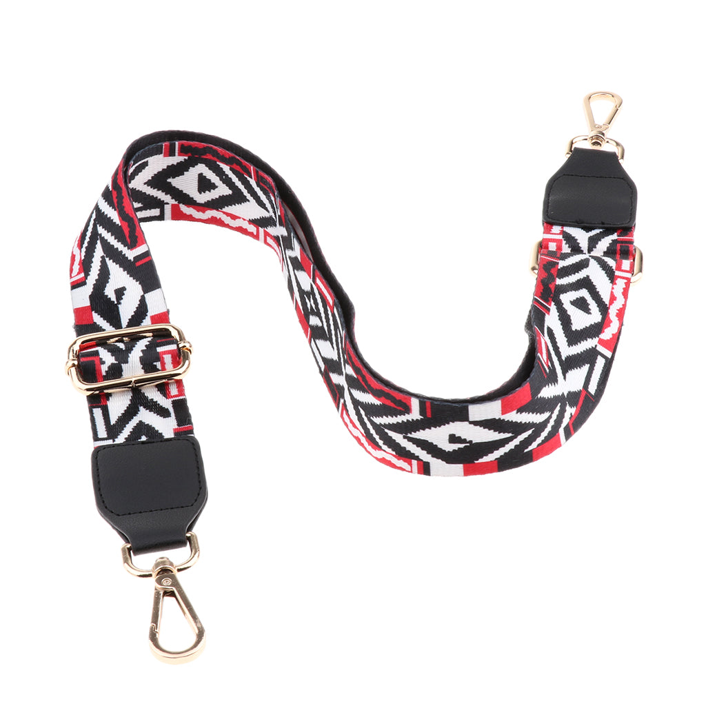 1.5in Wide Purse Strap Replacement Colorful Crossbody Bag Handbag Belts Black