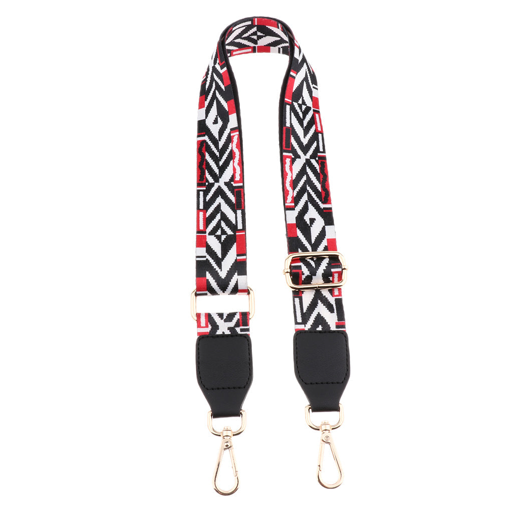 1.5in Wide Purse Strap Replacement Colorful Crossbody Bag Handbag Belts Black