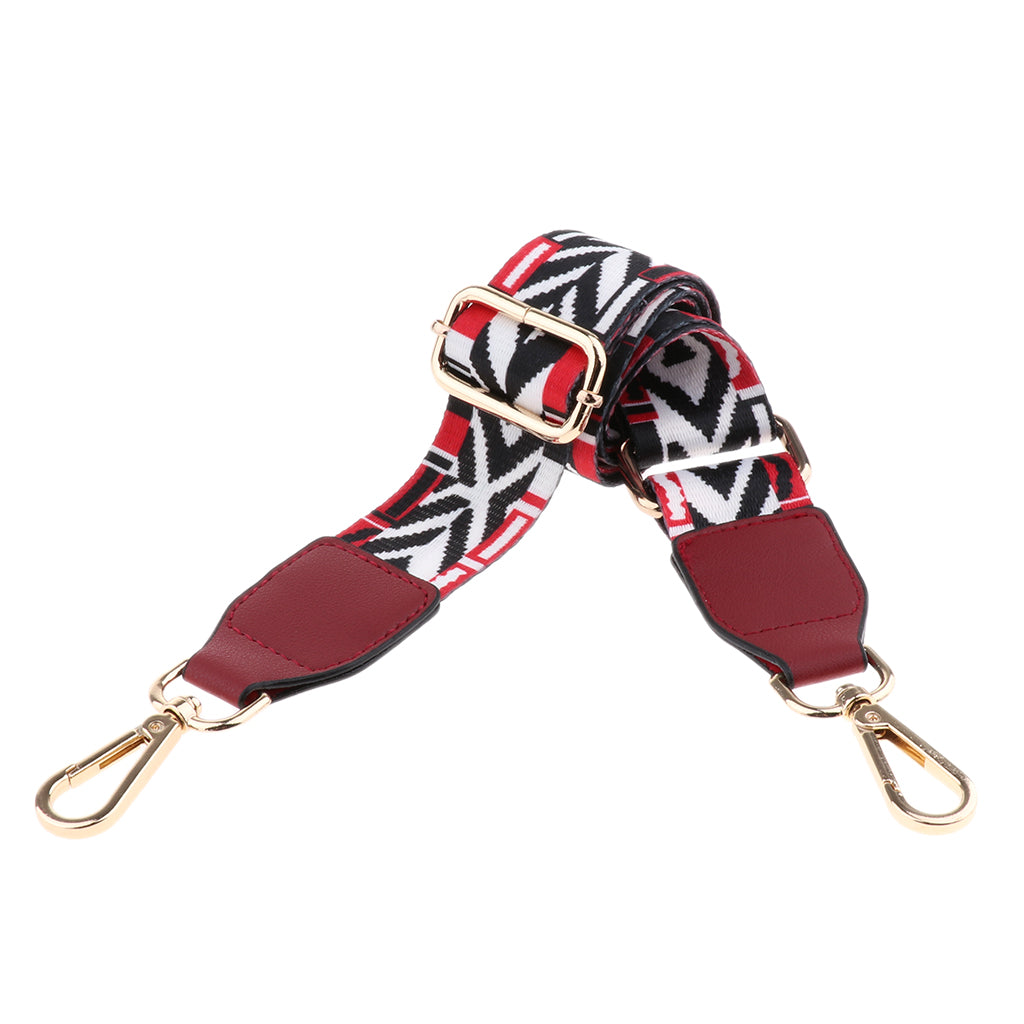 1.5in Wide Purse Strap Replacement Colorful Crossbody Bag Handbag Belts Wine Red