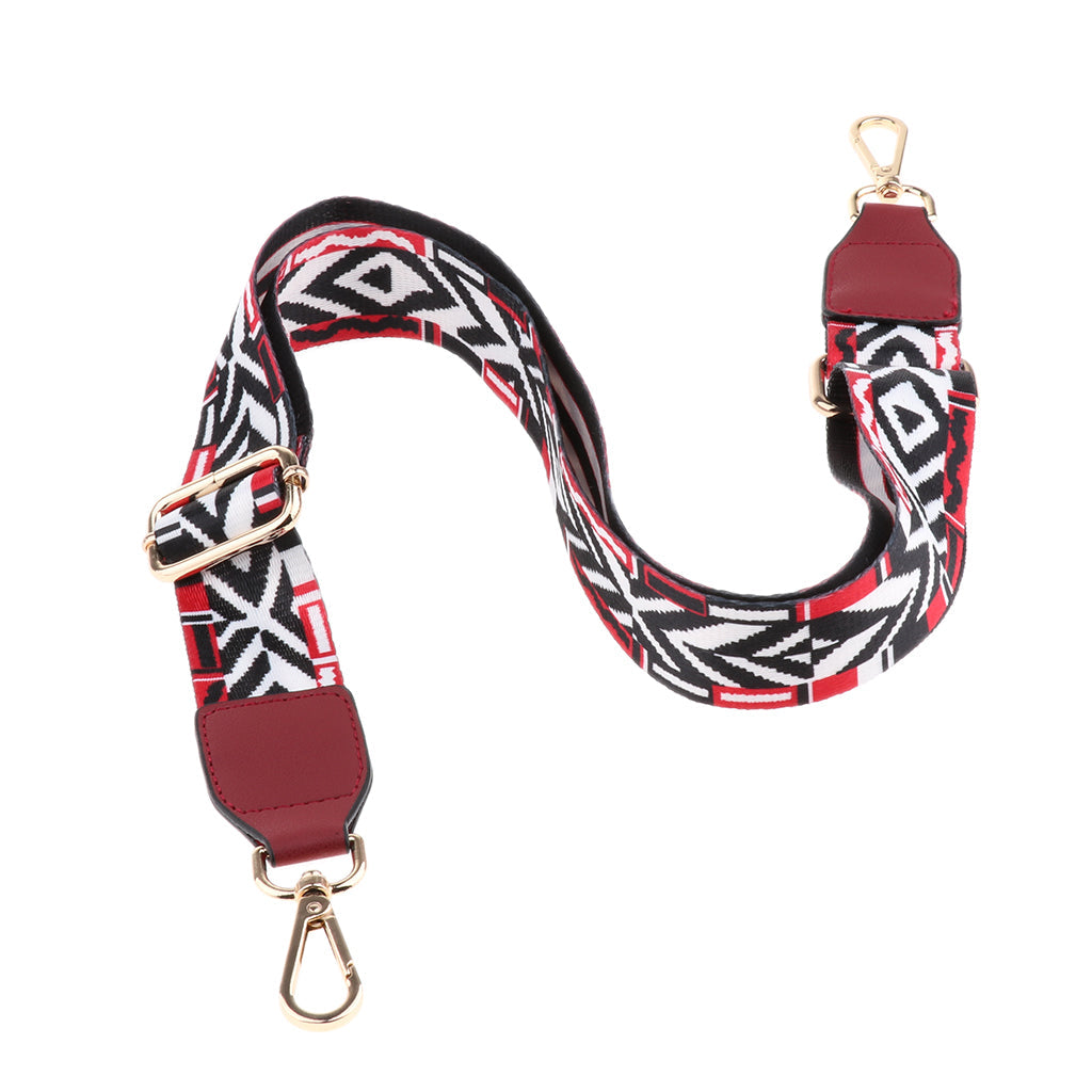 1.5in Wide Purse Strap Replacement Colorful Crossbody Bag Handbag Belts Wine Red