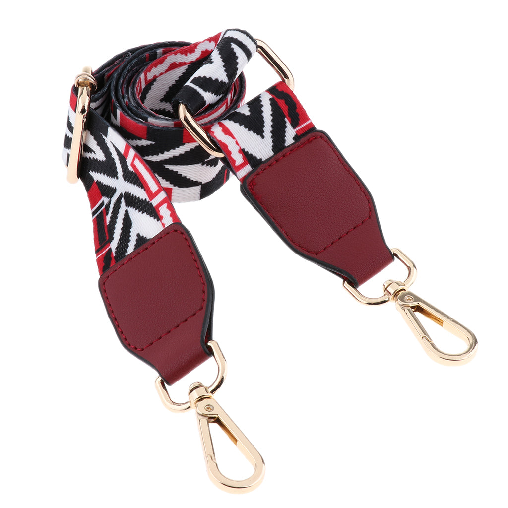 1.5in Wide Purse Strap Replacement Colorful Crossbody Bag Handbag Belts Wine Red