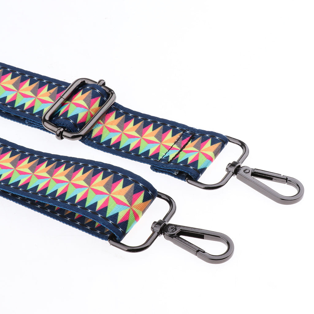 1.5in Wide Purse Strap Replacement Colorful Crossbody Bag Handbag Straps Gunmetal Hook 1
