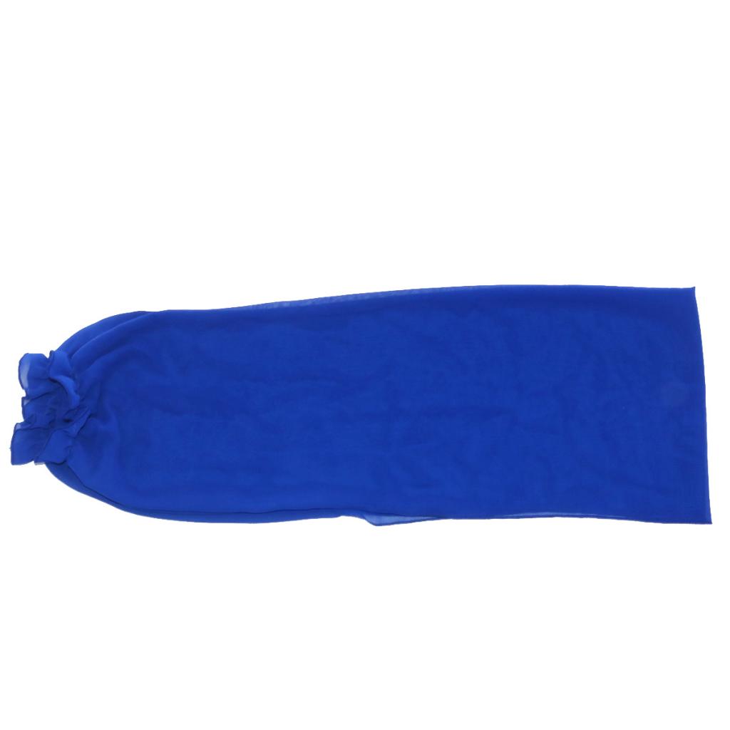 Women Long Sleeve Chiffon Bolero Shrug Blue