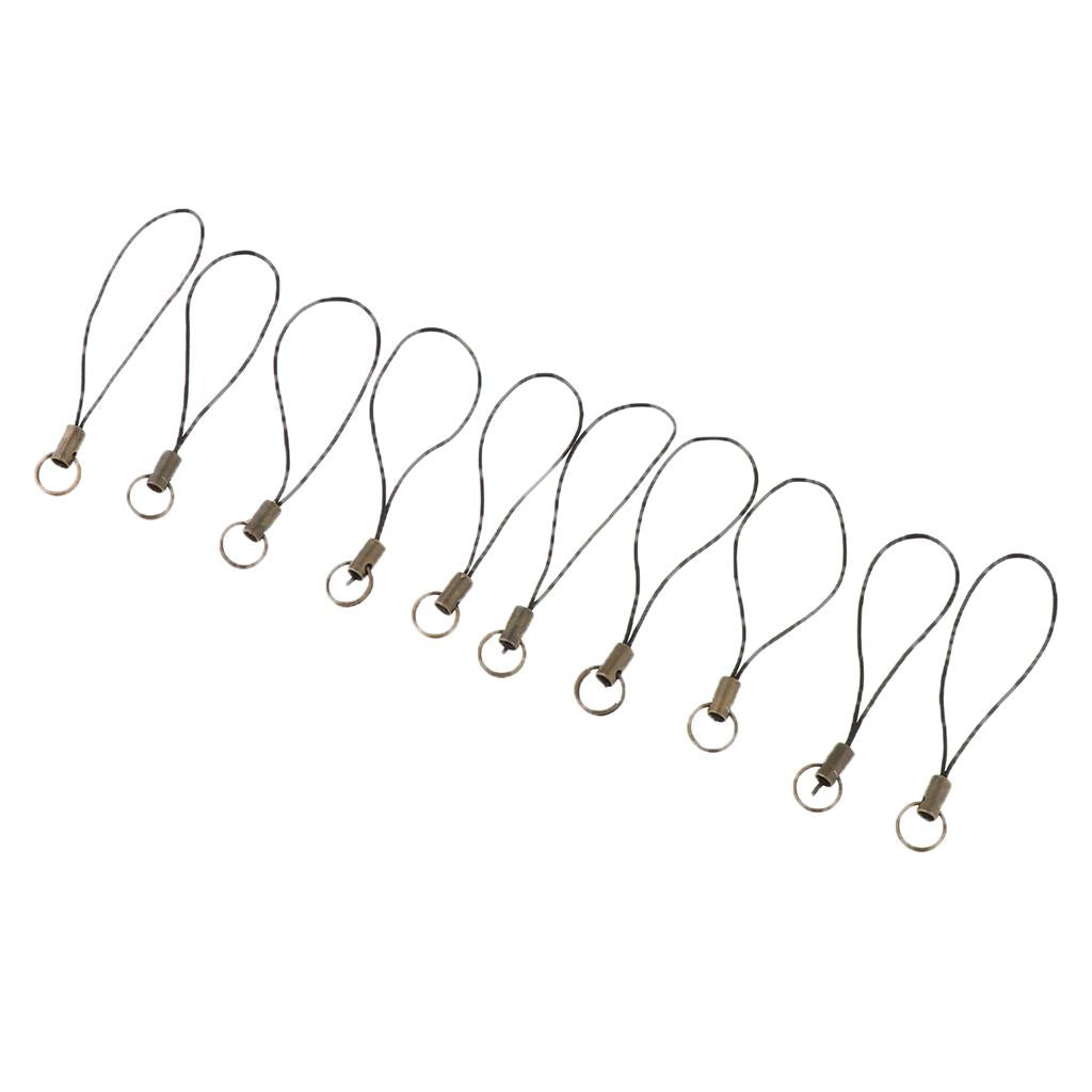 10pcs DIY Mobile Cellphone Keychain Lanyard Charms Strap with lobster clasp