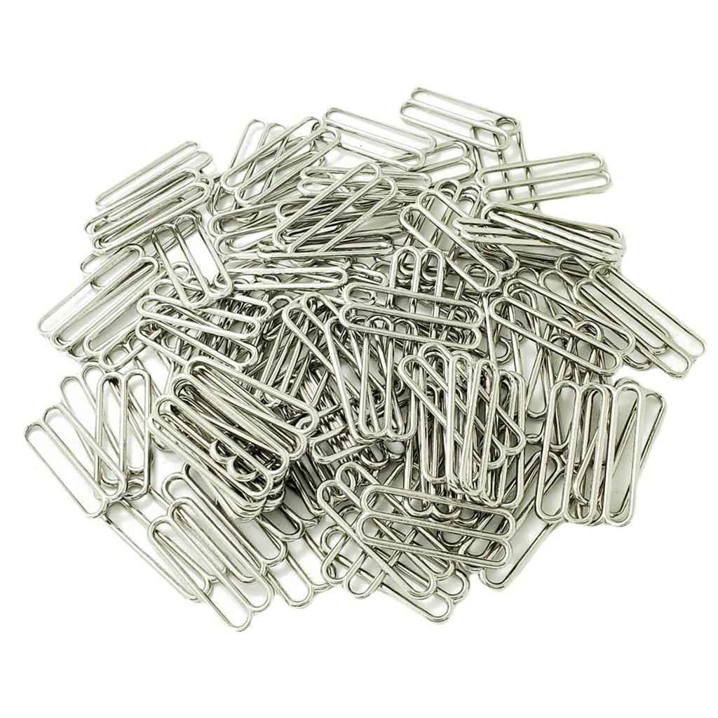 100 Pieces Metal Bra Lingerie Strap Sewing Clip Hook 8 Shape 25mm