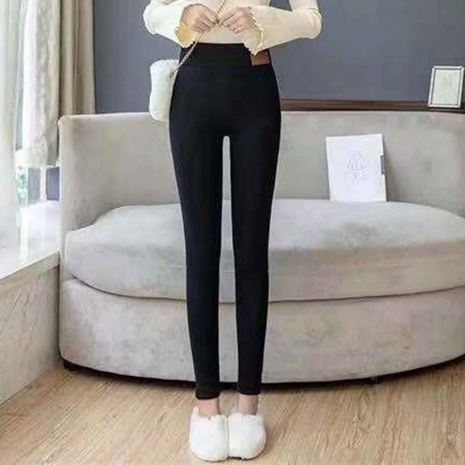 Women's Casual Fleece Lined Warm Leggings Thicken Pants Winter Warm XL