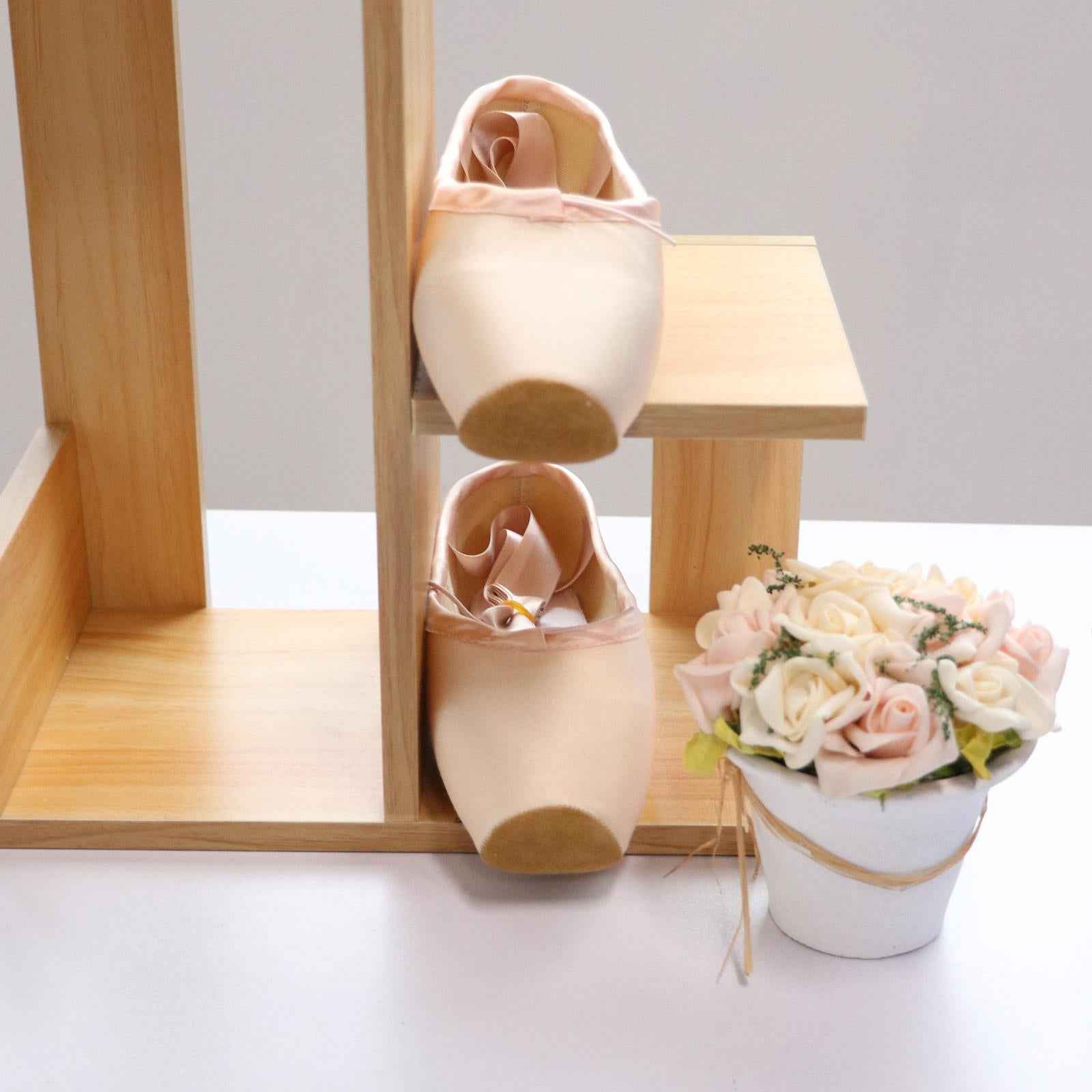 Women Girl Ballet Dance Shoes Satin Pointe Suede Sole Yoga Shoe Dancewear 40