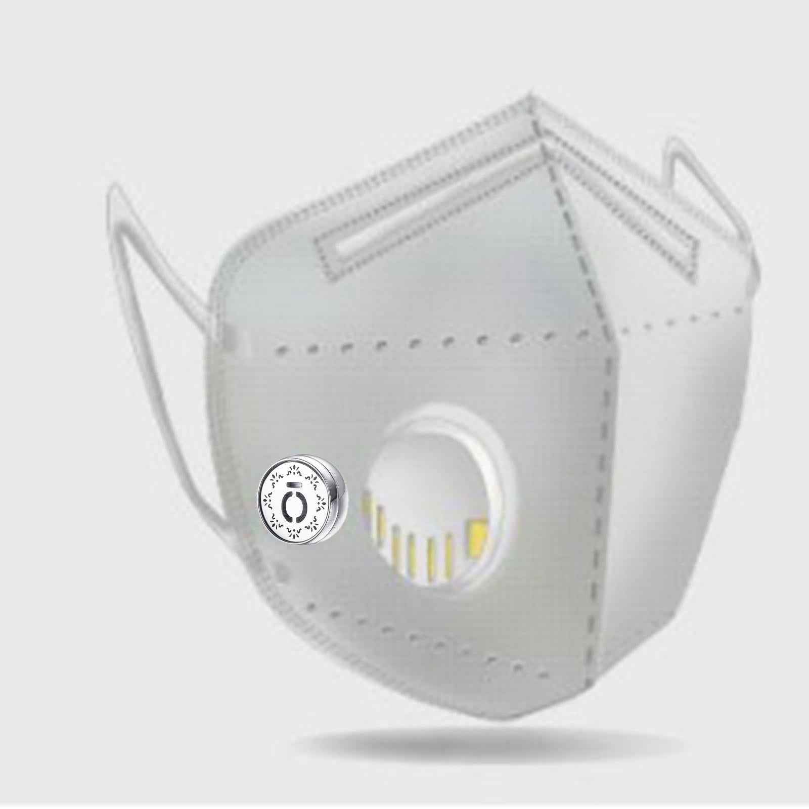 Face Mask Aromatherapy Essential Oil Diffuser Magnetic Button Silver A