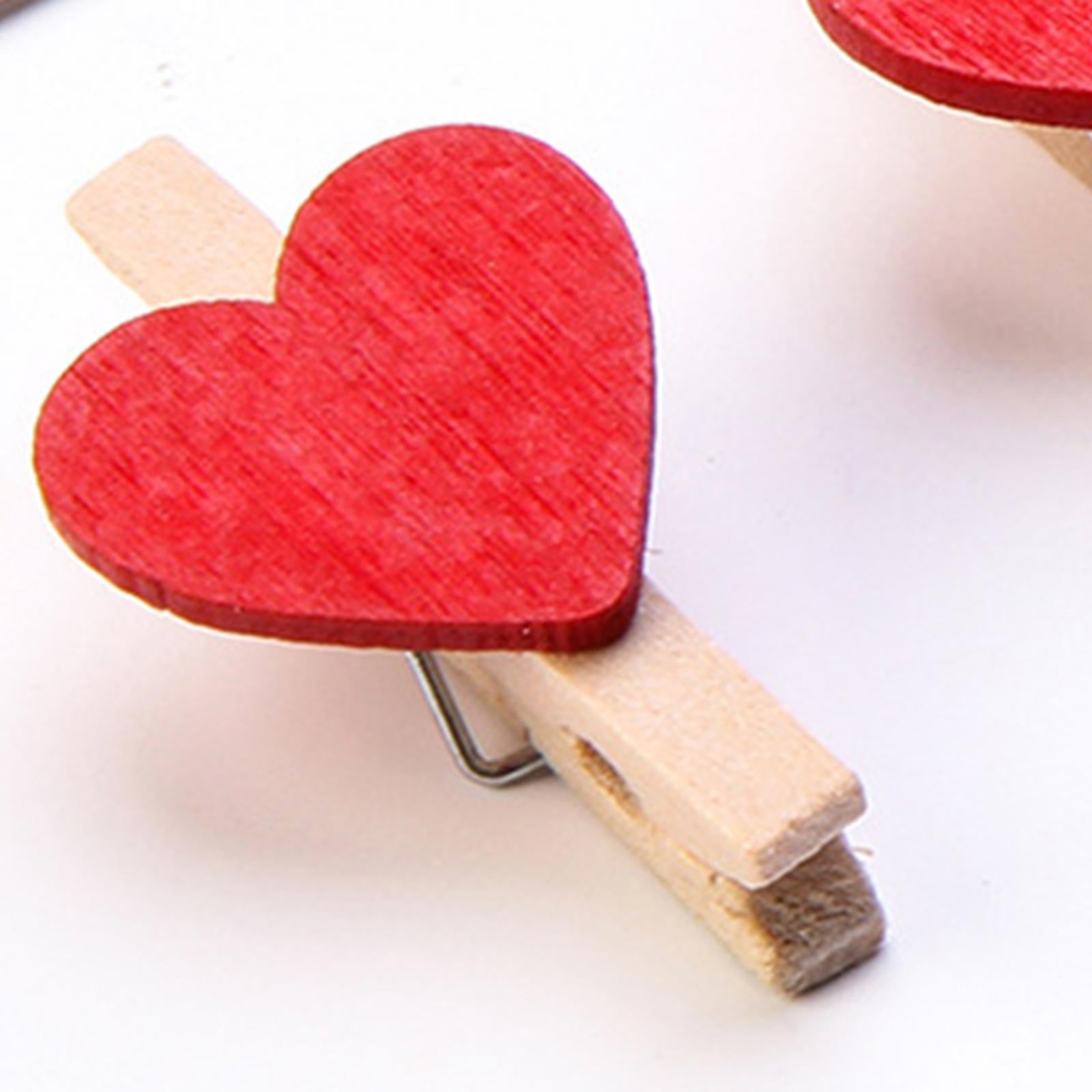 2x30pcs Mini Wooden Clothes Photo Paper Peg Clothespin Craft Clips 30MM Red
