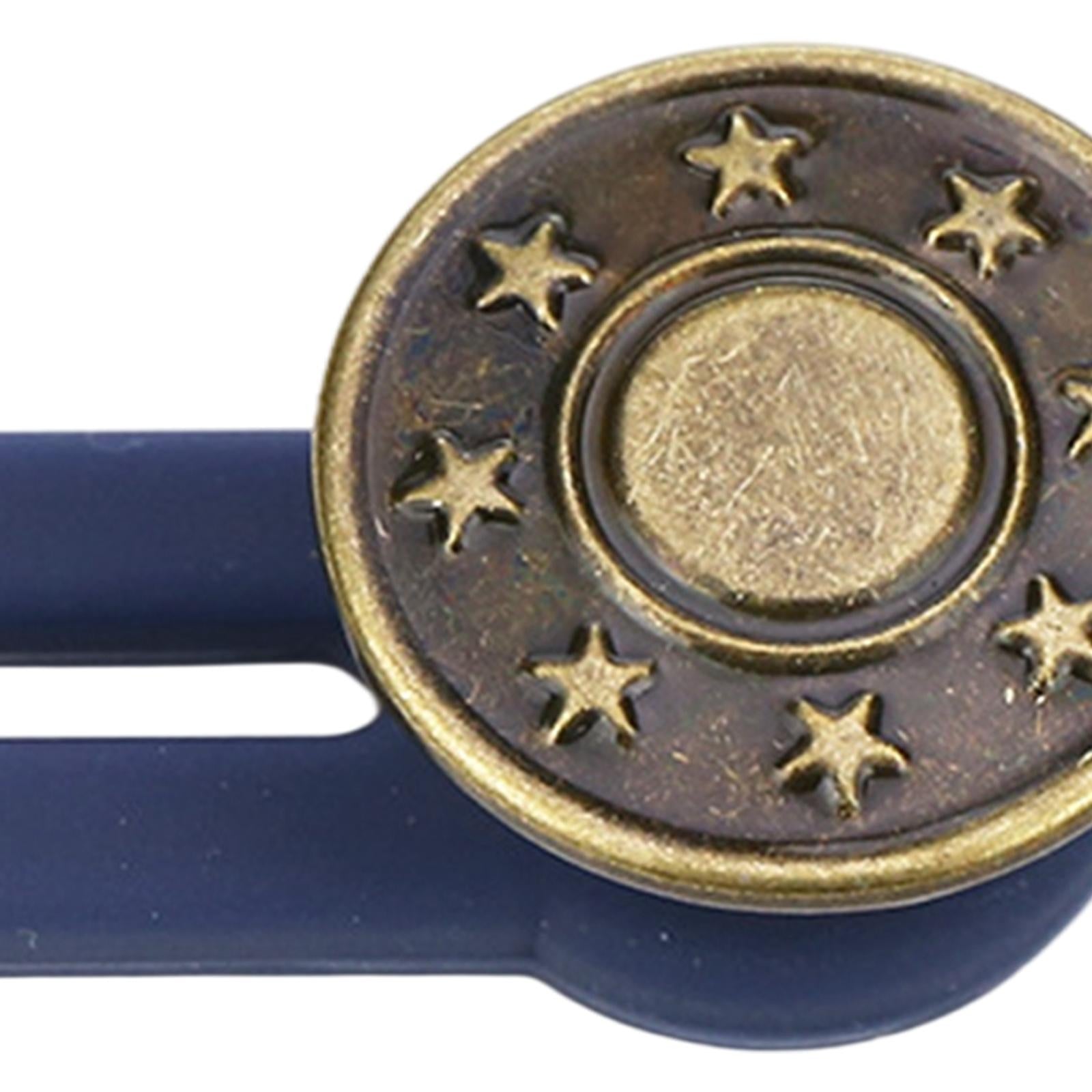 3x5 Pieces Detachable Buckles Adjustable Nail-free Buttons Copper Small Stars