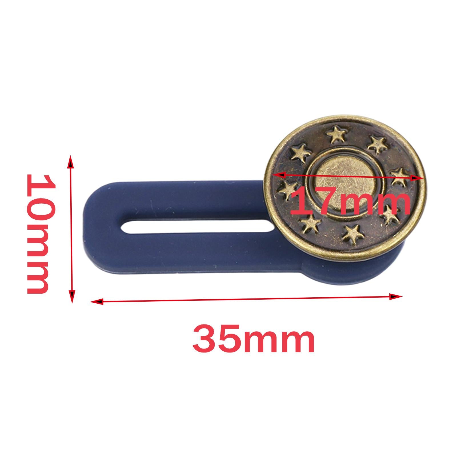 2x5 Pieces Detachable Buckles Adjustable Nail-free Buttons Copper Small Stars