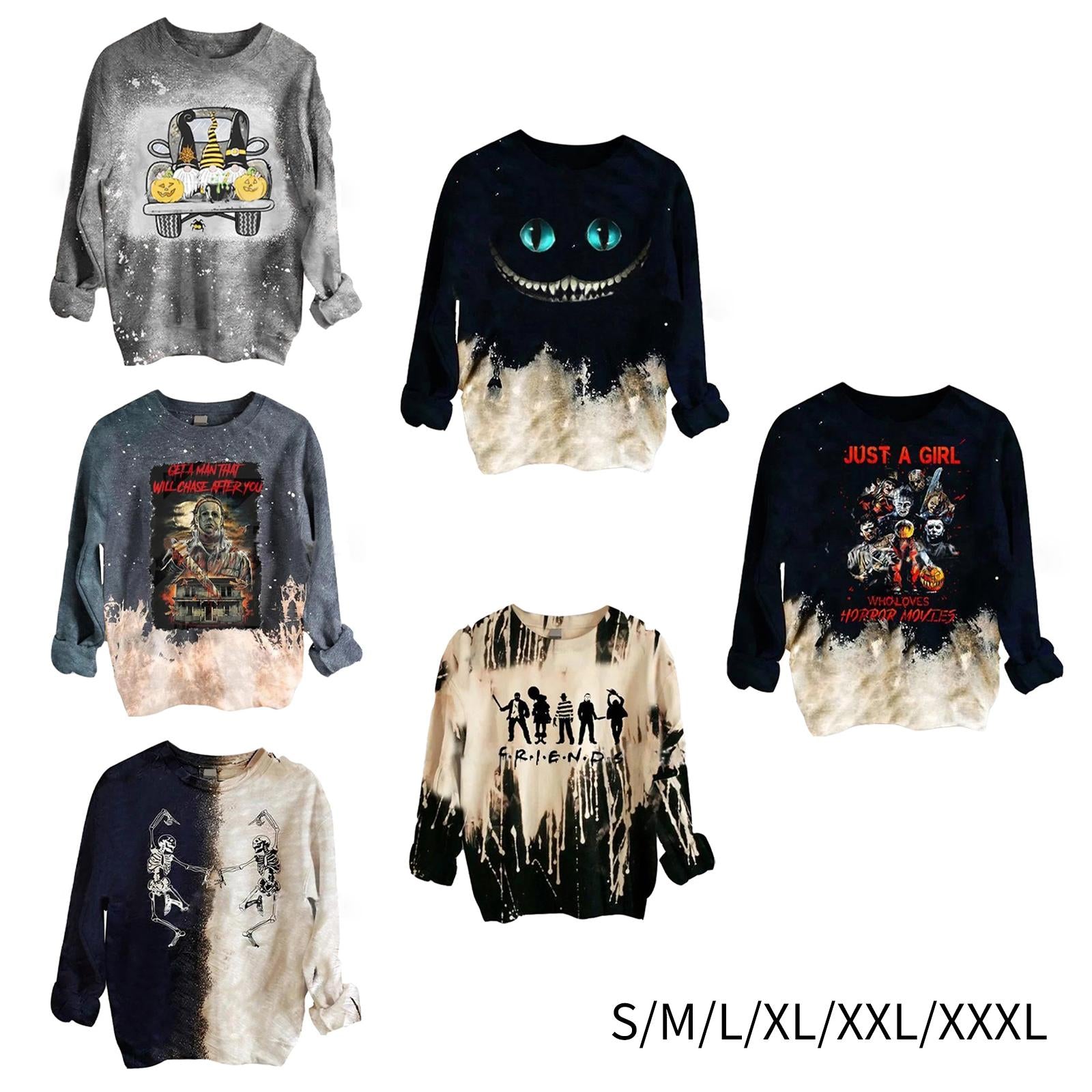 Crewneck Clothing Jumper Casual for Spring Ladies Movie Characters S