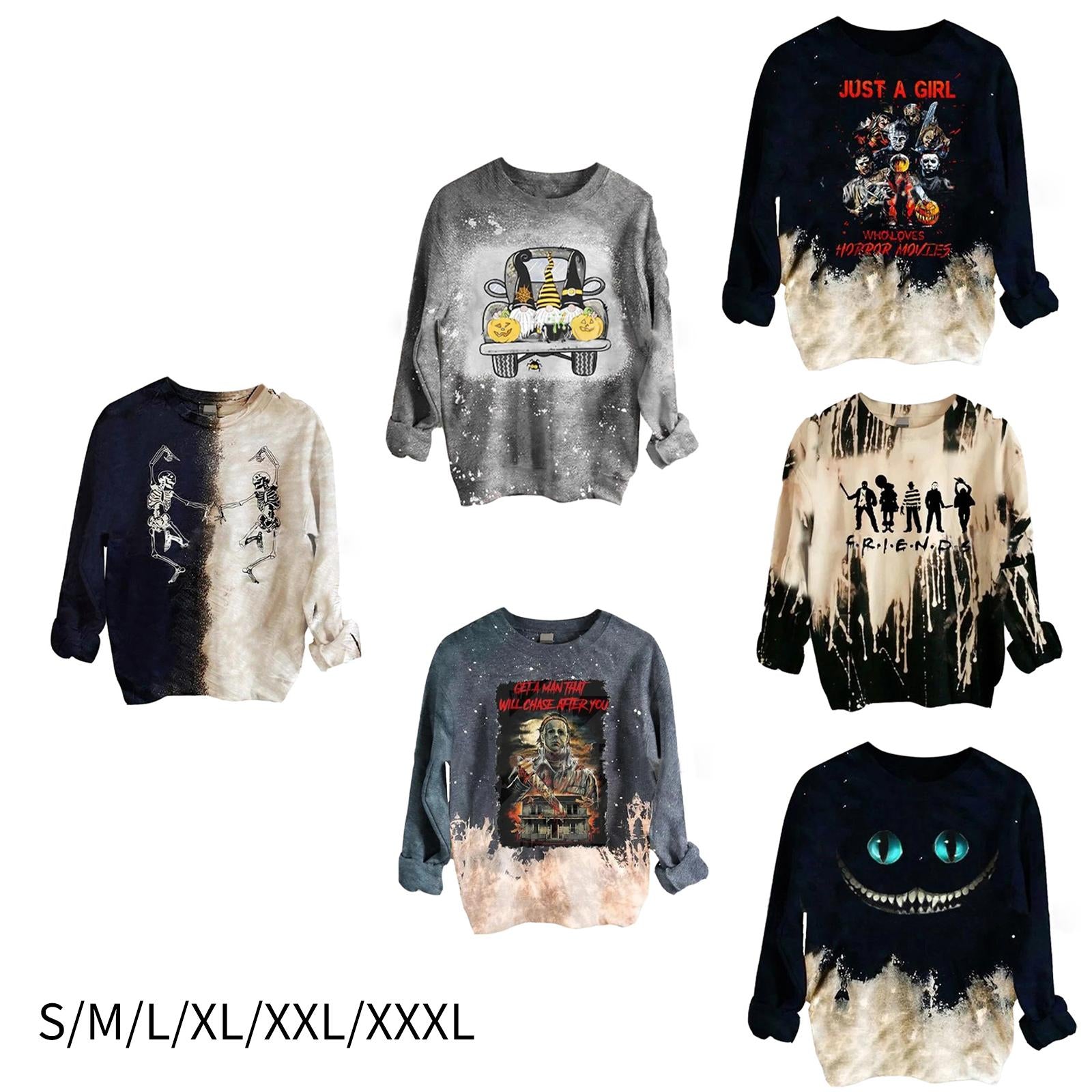 Crewneck Clothing Jumper Casual for Spring Ladies Movie Characters S