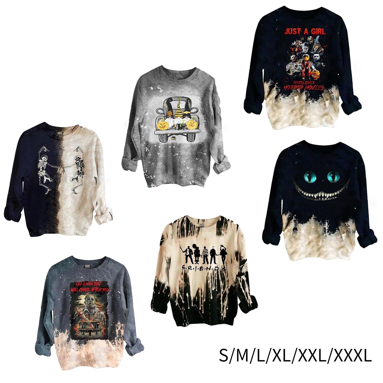 Crewneck Clothing Jumper Casual for Spring Ladies Movie Characters S