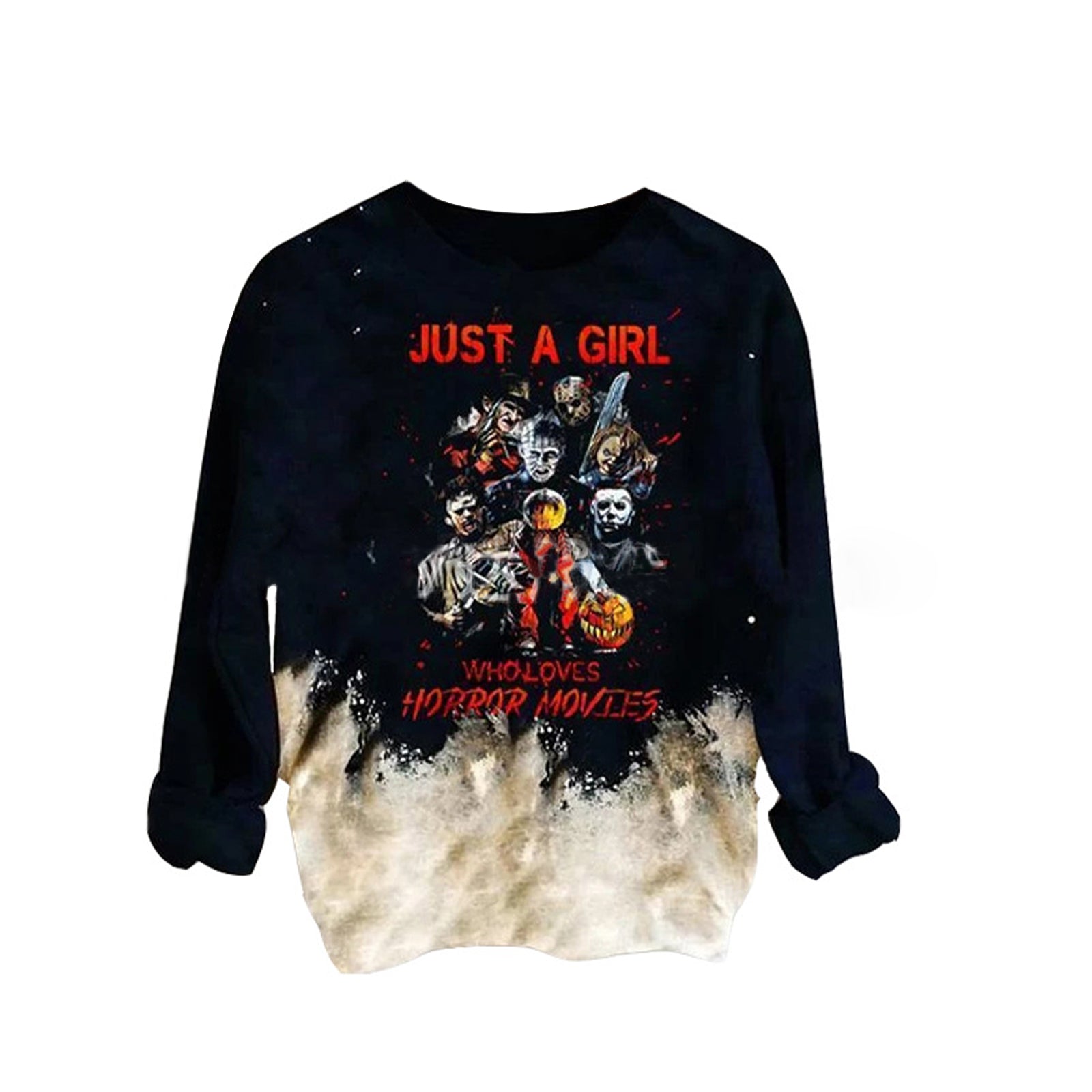 Crewneck Clothing Jumper Casual for Spring Ladies Two Skeletons L