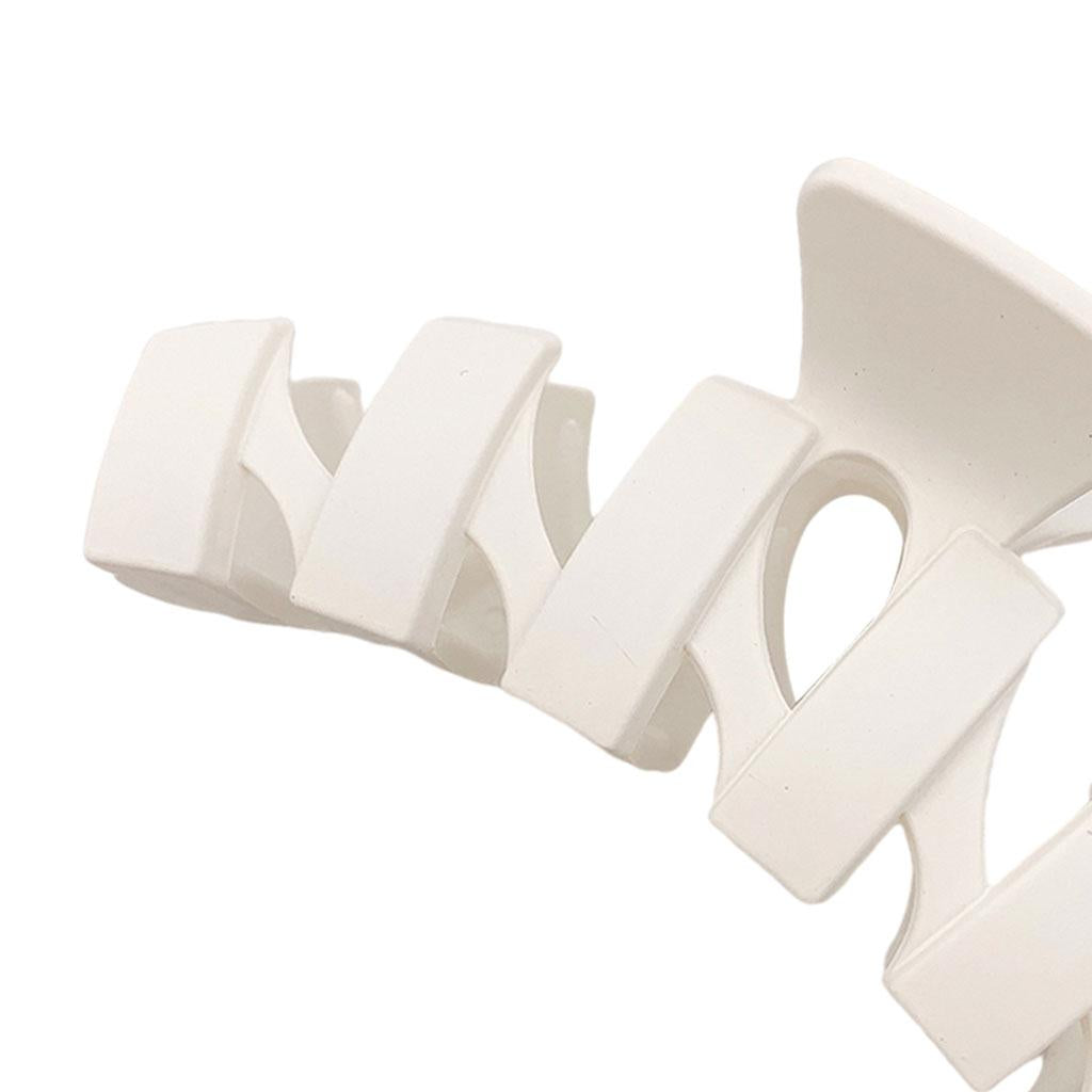 Big Hair Claw Clips Nonslip Matte 4 inch for Women Girl Thick Hair White