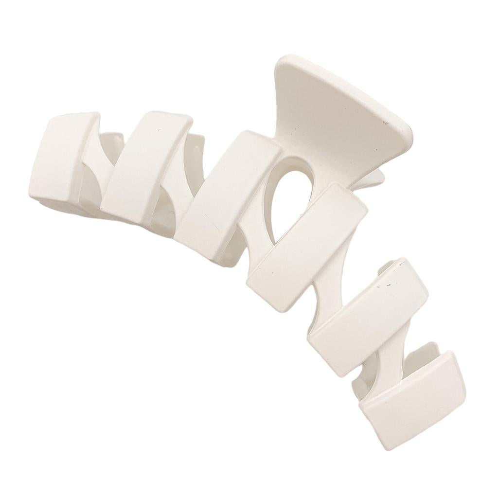 Big Hair Claw Clips Nonslip Matte 4 inch for Women Girl Thick Hair White