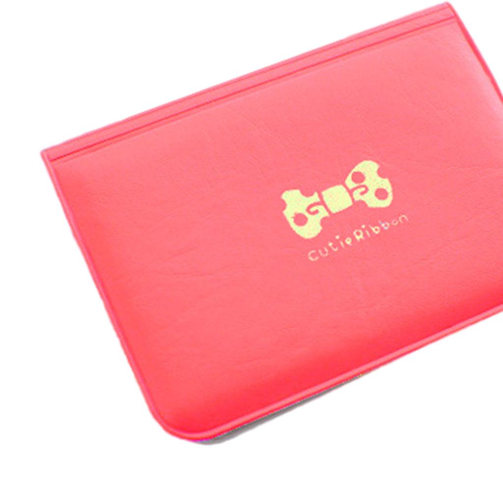 Credit Card Holder Men Women Pocket Minimalist Protector Thin Card Organizer Red