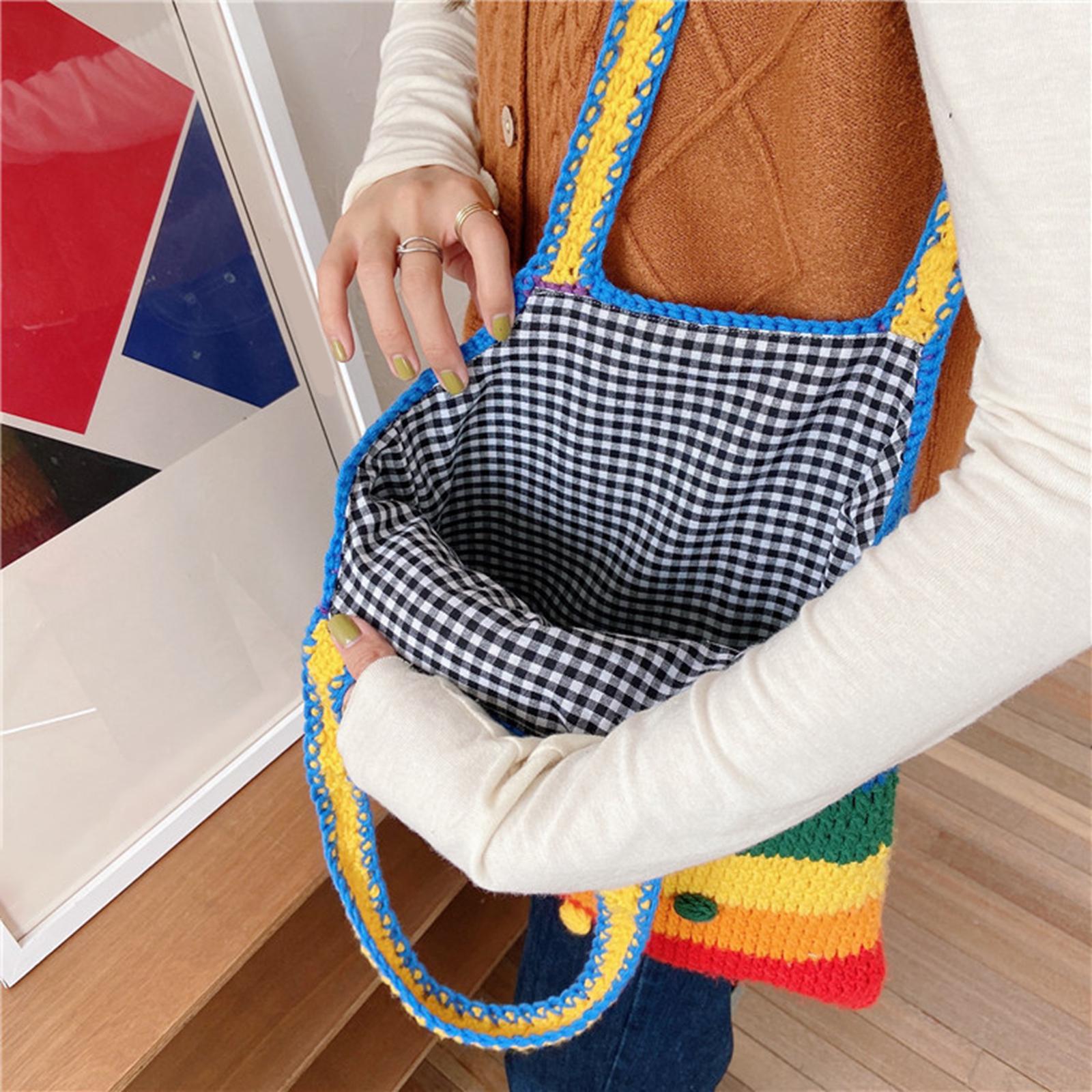 Chic Knitted Bag Shopping Bag Beach Vacation Hobo Bag Tote Shoulder