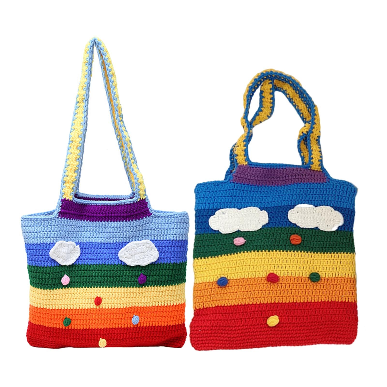 Chic Knitted Bag Shopping Bag Beach Vacation Hobo Bag Tote Shoulder