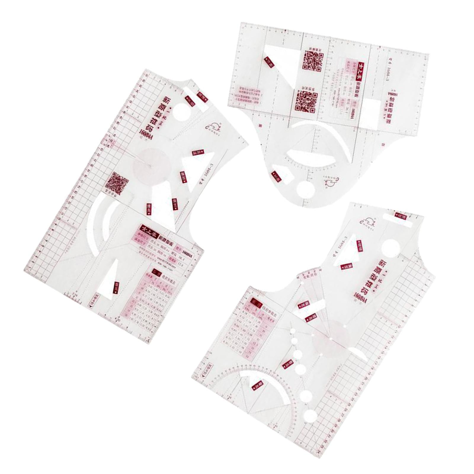 1:5/1:3 Womens Cloth Design Ruler Drafting Templet Clothing Prototype Too 1:3