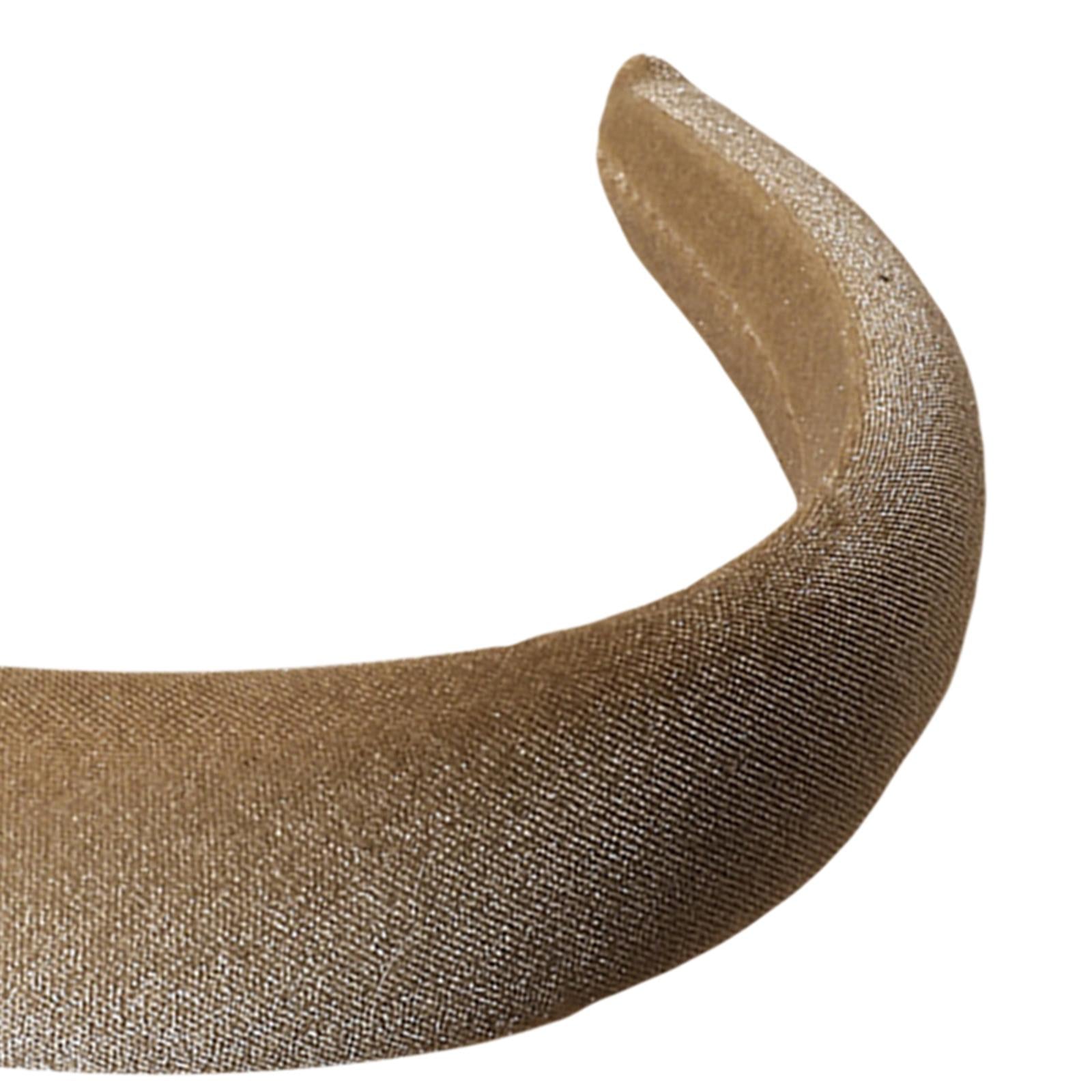 Classic Sponge Thick Headbands Puffy Hairbands Headwear for Women Khaki