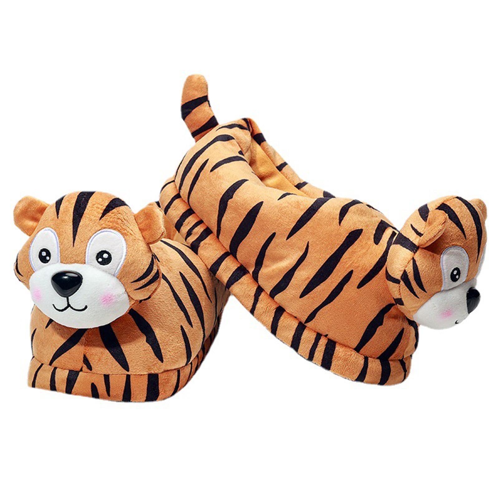 Cartoon Warm Slippers Fall Winter Tigers for Couples Lovers S