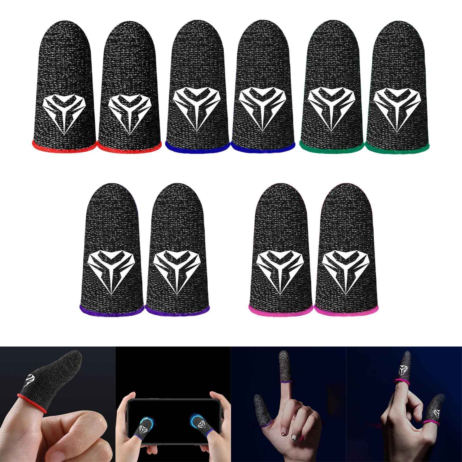 Phone Mobile Game Finger Sleeve Thumb Gloves Sweatproof For Game Equipment Red