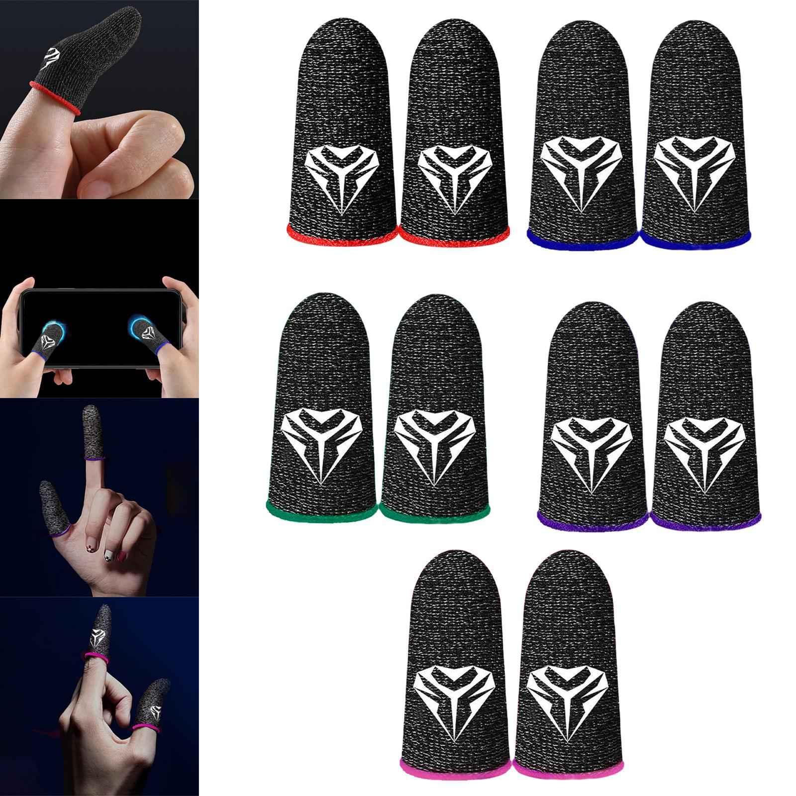 Phone Mobile Game Finger Sleeve Thumb Gloves Sweatproof For Game Equipment Red
