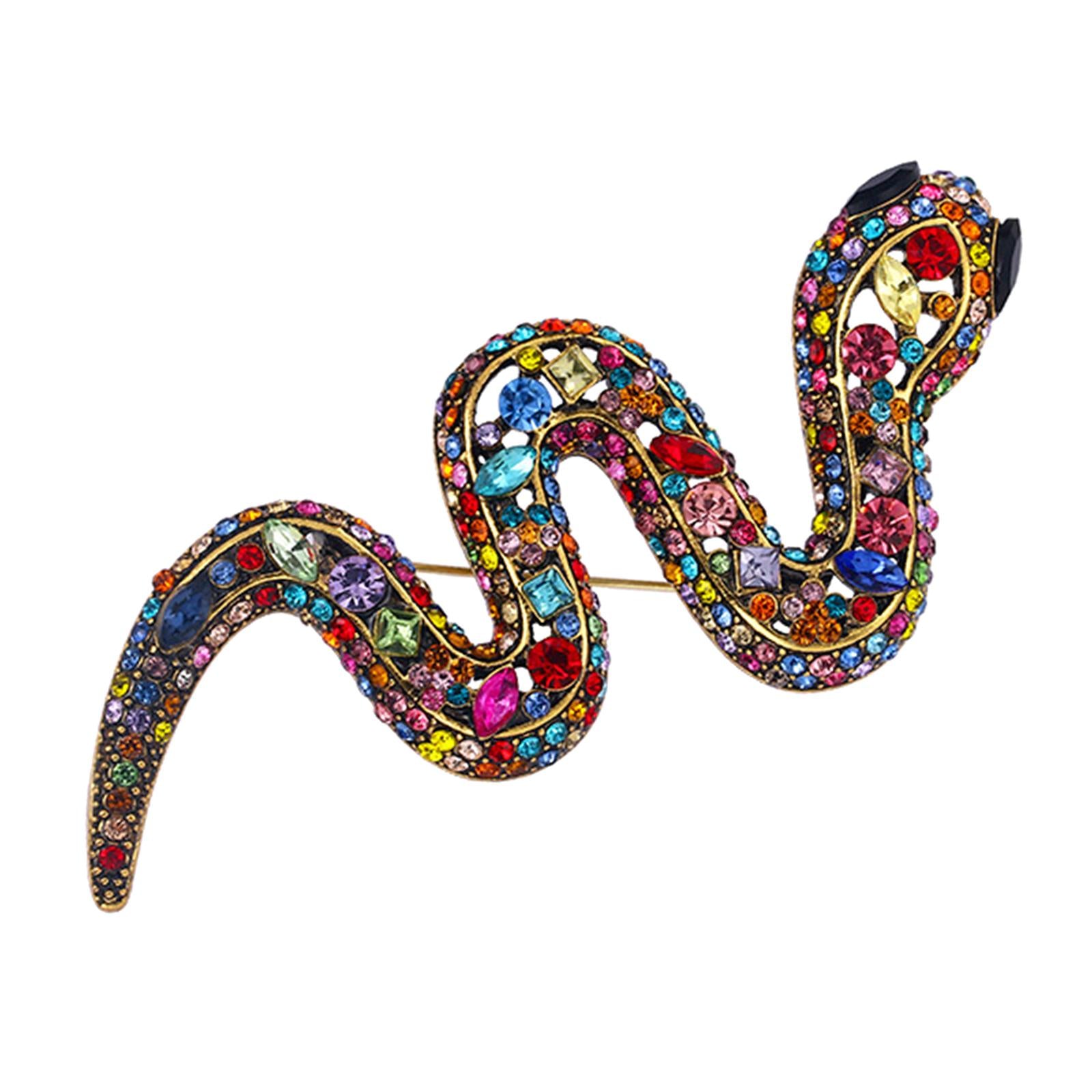 Animal Snake Brooch Pin Brooch Men Women Pin Clothes for Holiday Wedding Multicolor