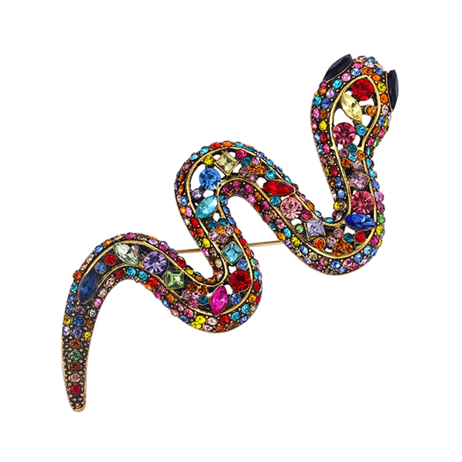 Animal Snake Brooch Pin Brooch Men Women Pin Clothes for Holiday Wedding Multicolor