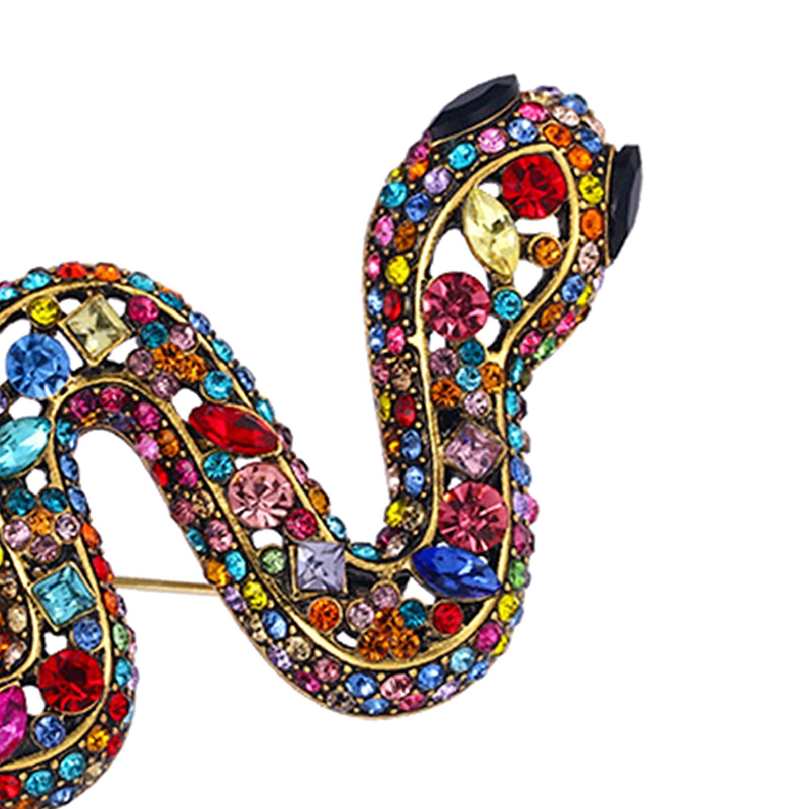 Animal Snake Brooch Pin Brooch Men Women Pin Clothes for Holiday Wedding Multicolor