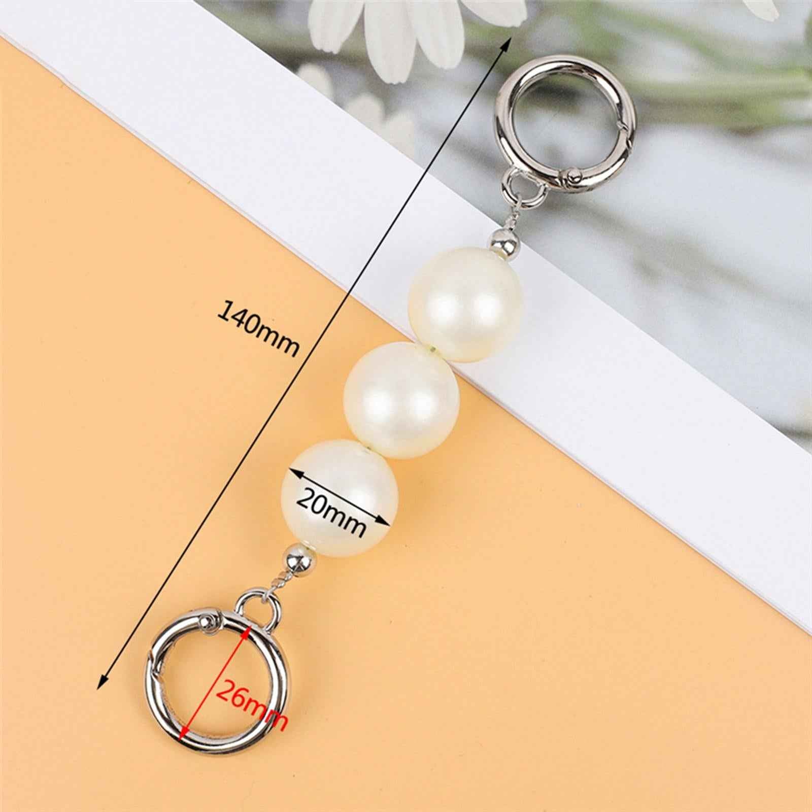 Bag Strap Extender Artificial Pearl Chain Strap Tote Bag Charms Gold