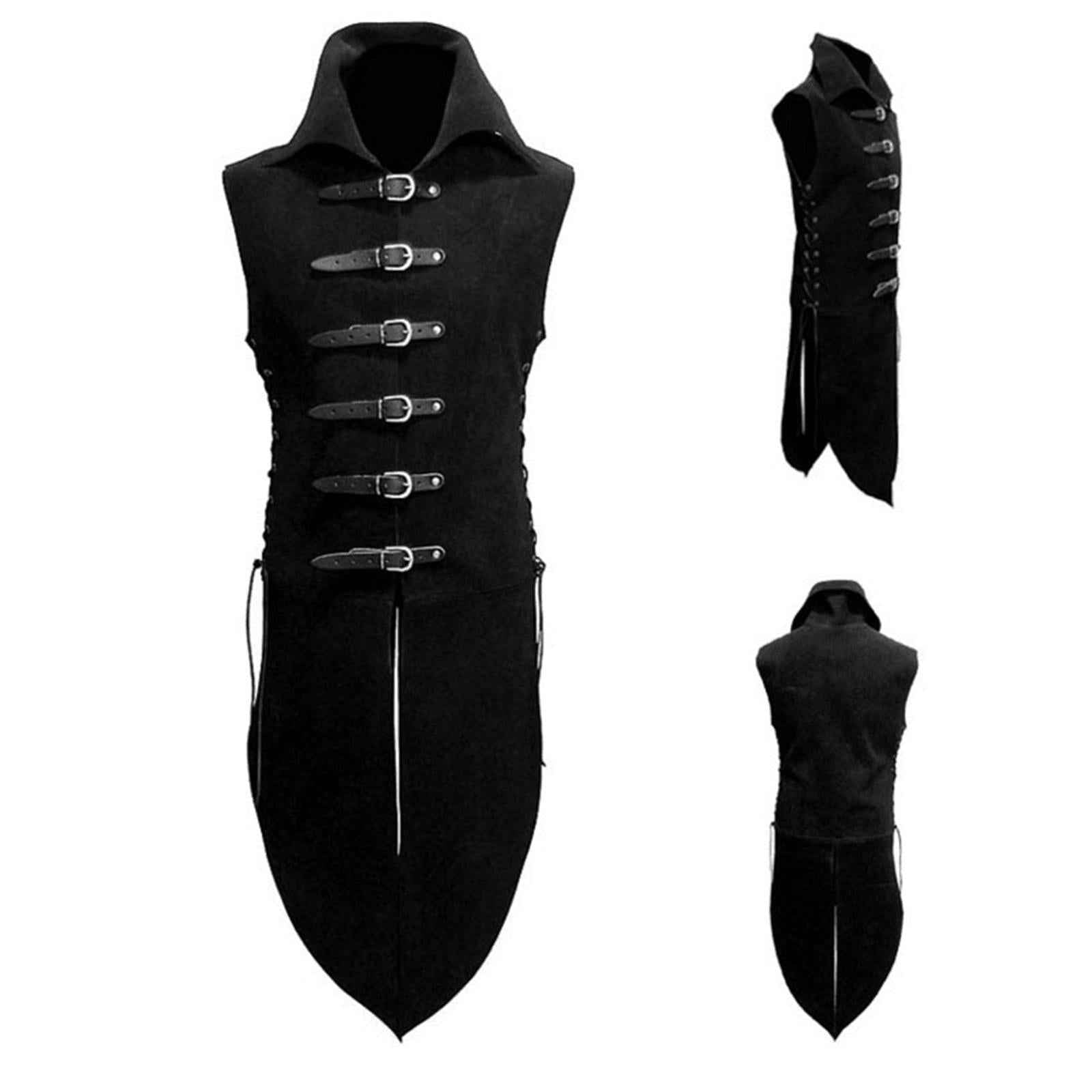 Mens Medieval Cosplay Vest Waistcoat Retro Style Cosplay Costume Clothes S