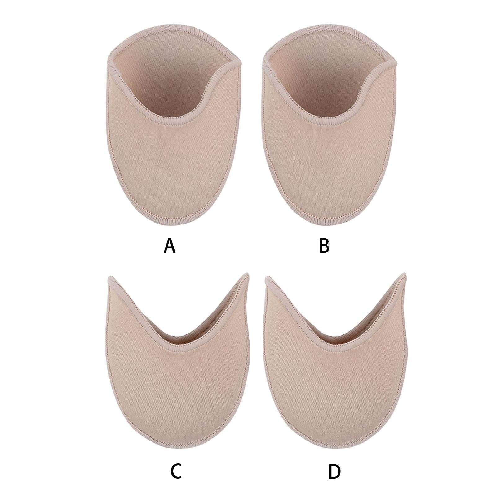 2Pieces Ballet Toe Pouches Cushion Toe Caps Soft Toe Covers Toe Protectors Long