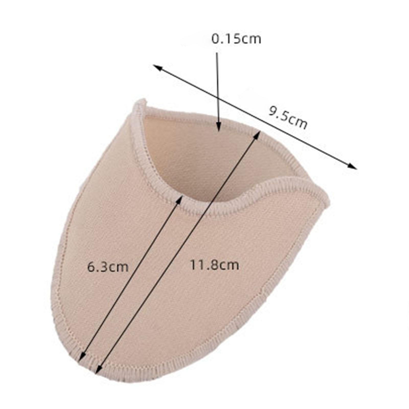 2Pieces Ballet Toe Pouches Cushion Toe Caps Soft Toe Covers Toe Protectors Long