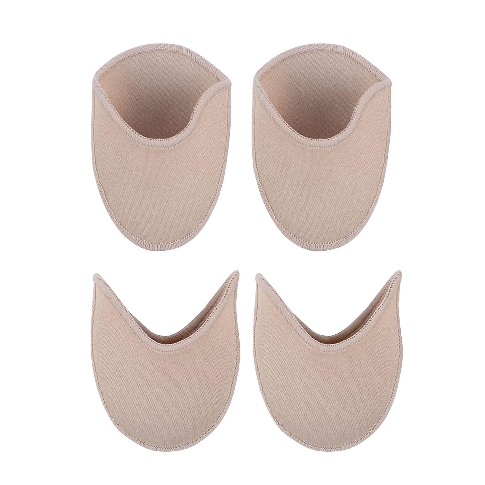 2Pieces Ballet Toe Pouches Cushion Toe Caps Soft Toe Covers Toe Protectors Long