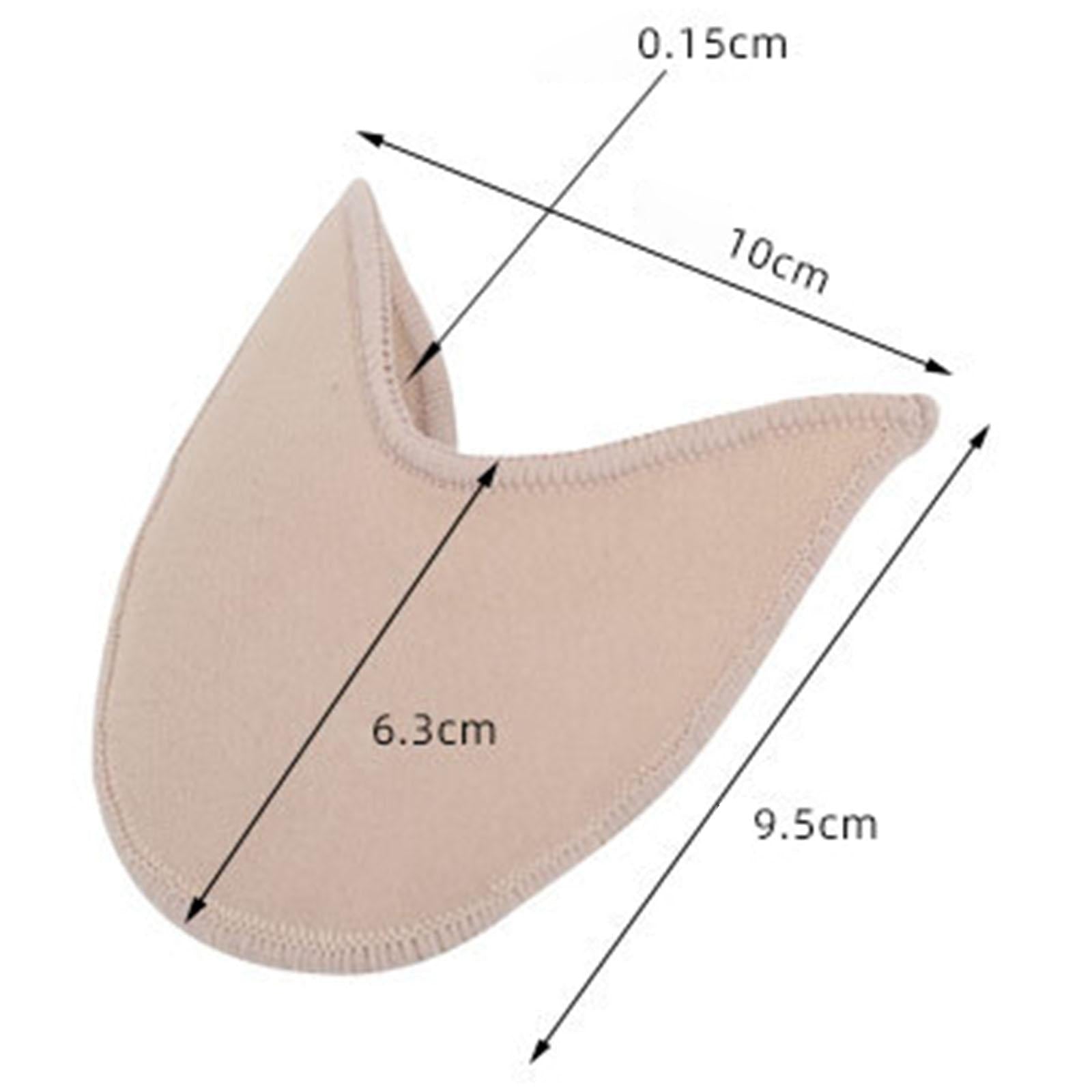 2Pieces Ballet Toe Pouches Cushion Toe Caps Soft Toe Covers Toe Protectors Short