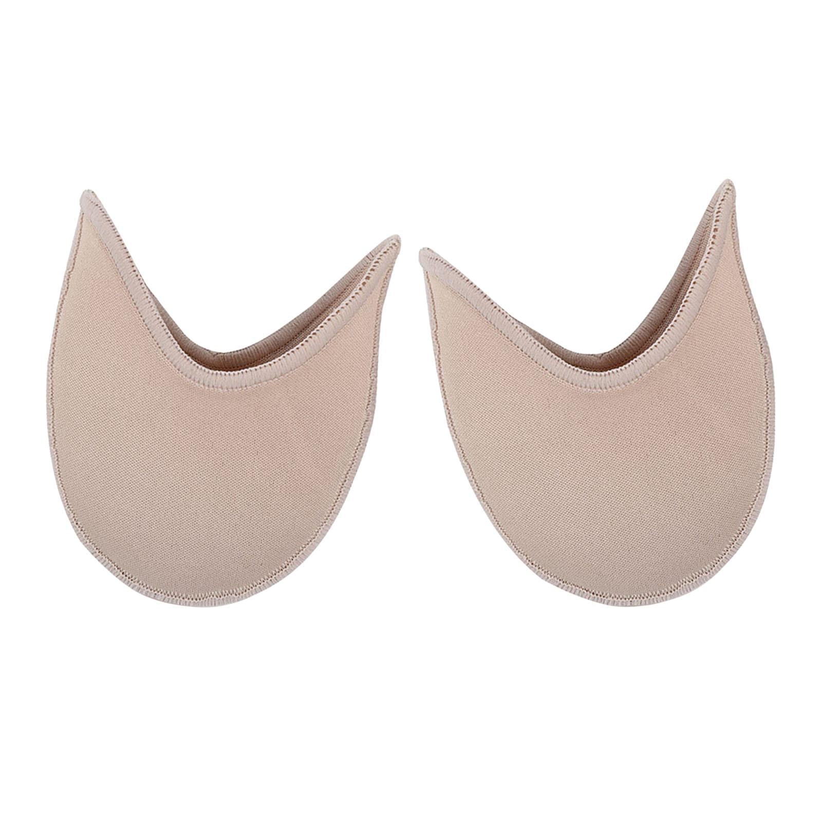 2Pieces Ballet Toe Pouches Cushion Toe Caps Soft Toe Covers Toe Protectors Short