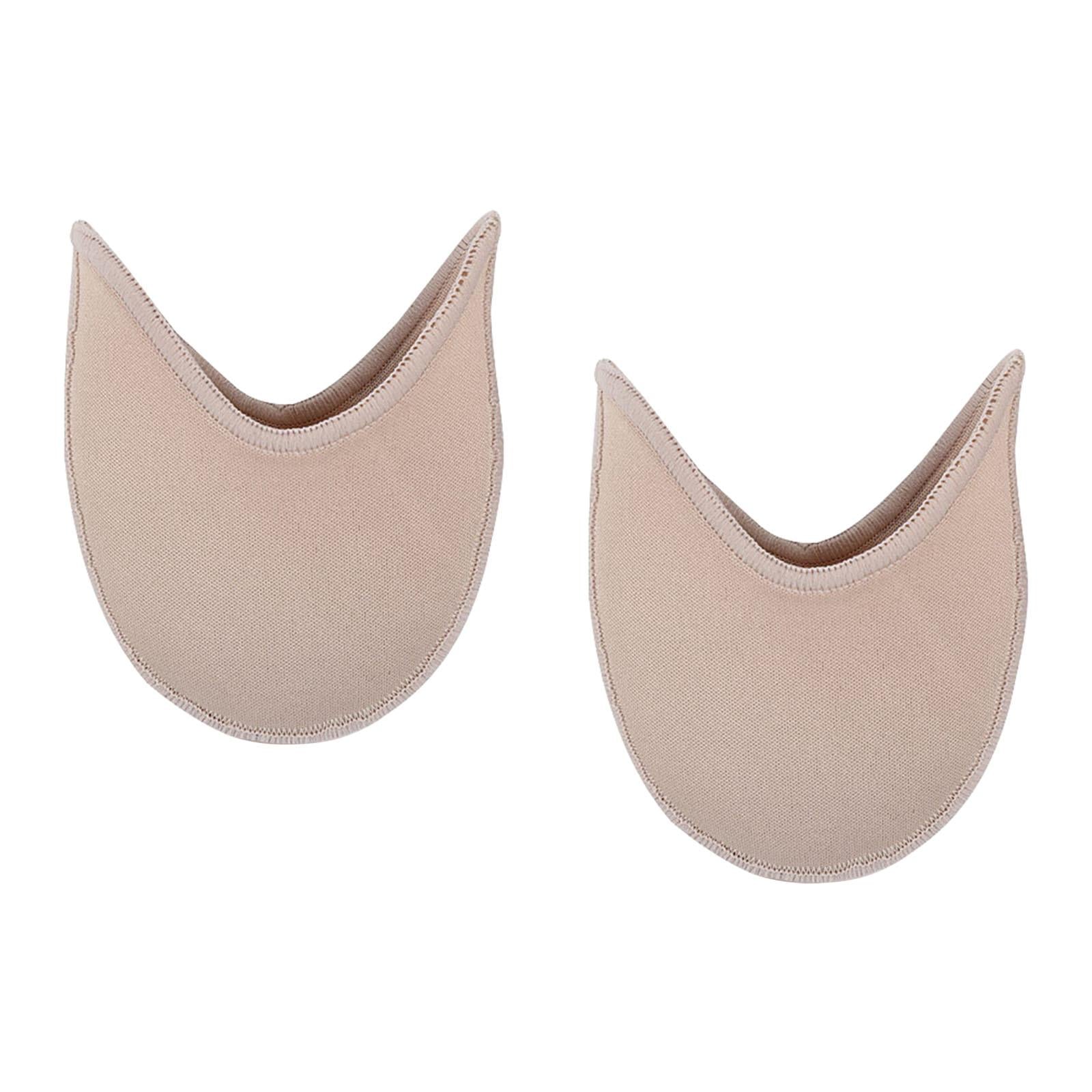 2Pieces Ballet Toe Pouches Cushion Toe Caps Soft Toe Covers Toe Protectors Short