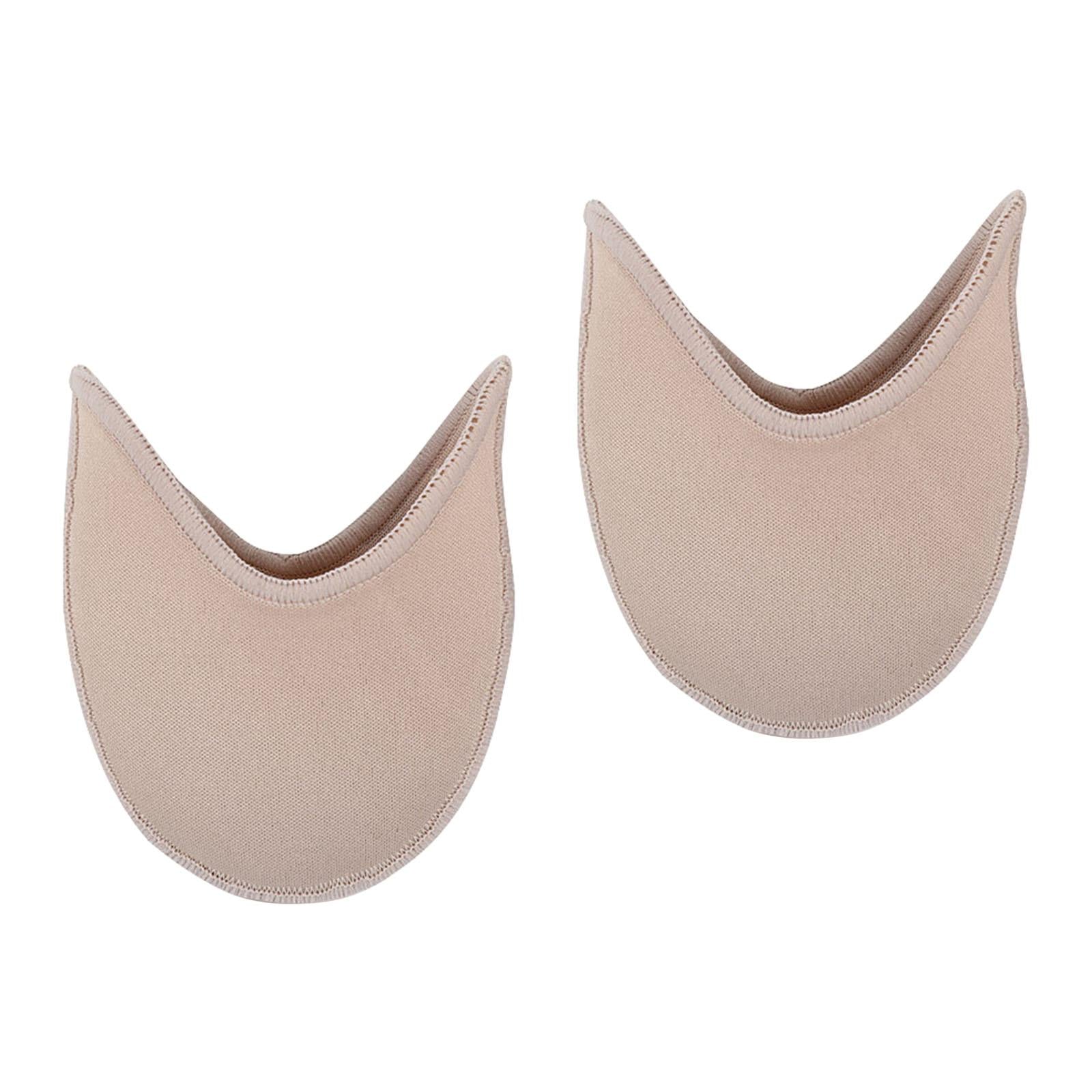 2Pieces Ballet Toe Pouches Cushion Toe Caps Soft Toe Covers Toe Protectors Short