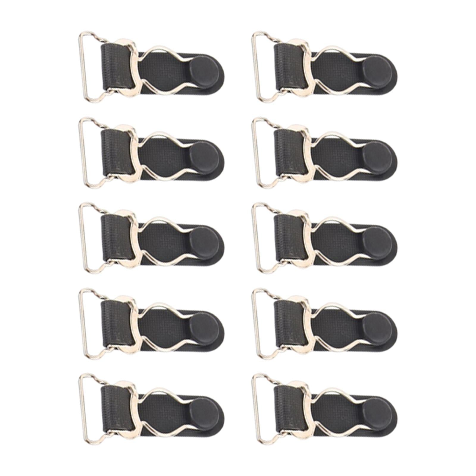 10Pcs Durable Garter Belt Fastener Clips Anti Skid for Men Leg Garter Shorts
