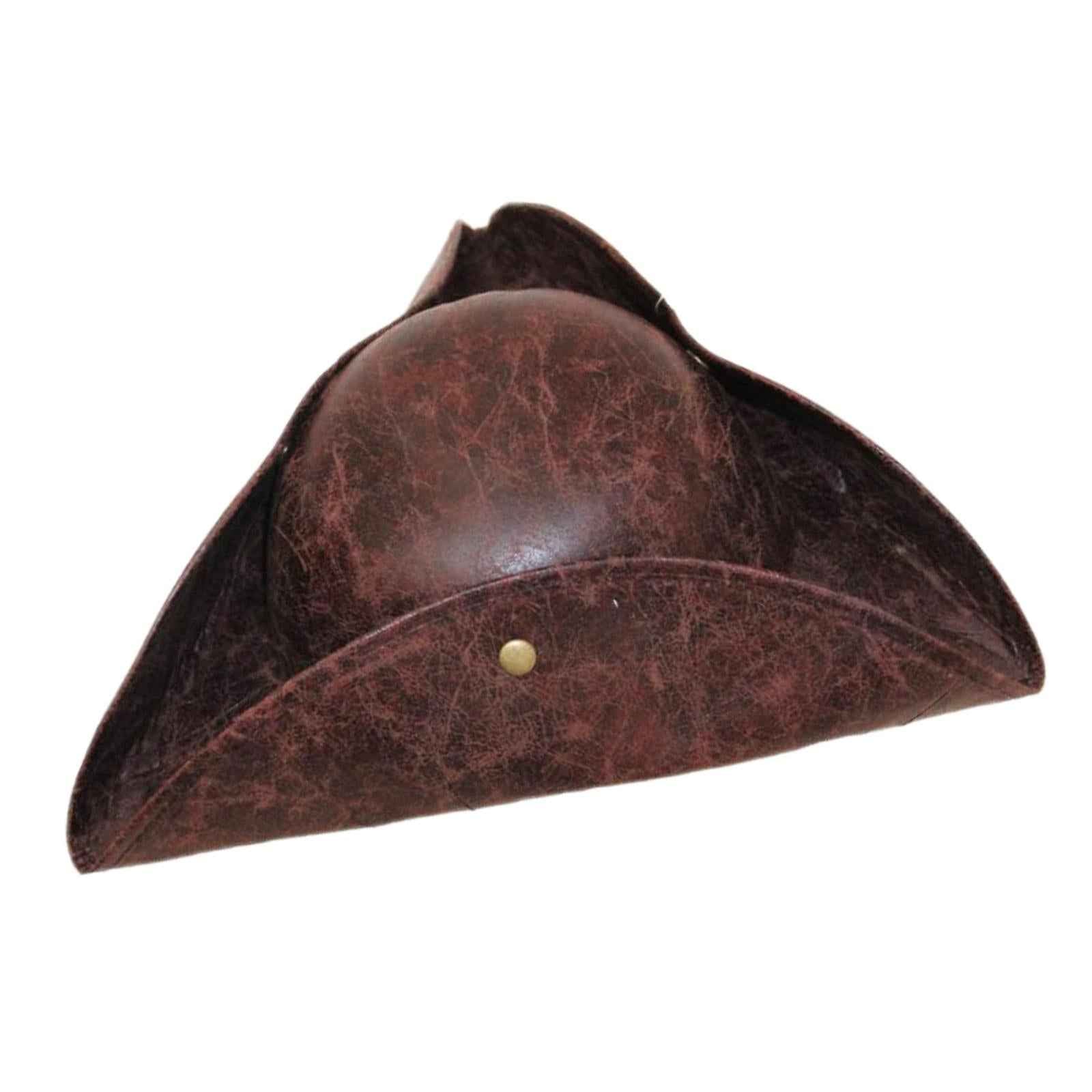 Faux Leather Pirate Hat for Halloween Play Games of Adventure and Mischief