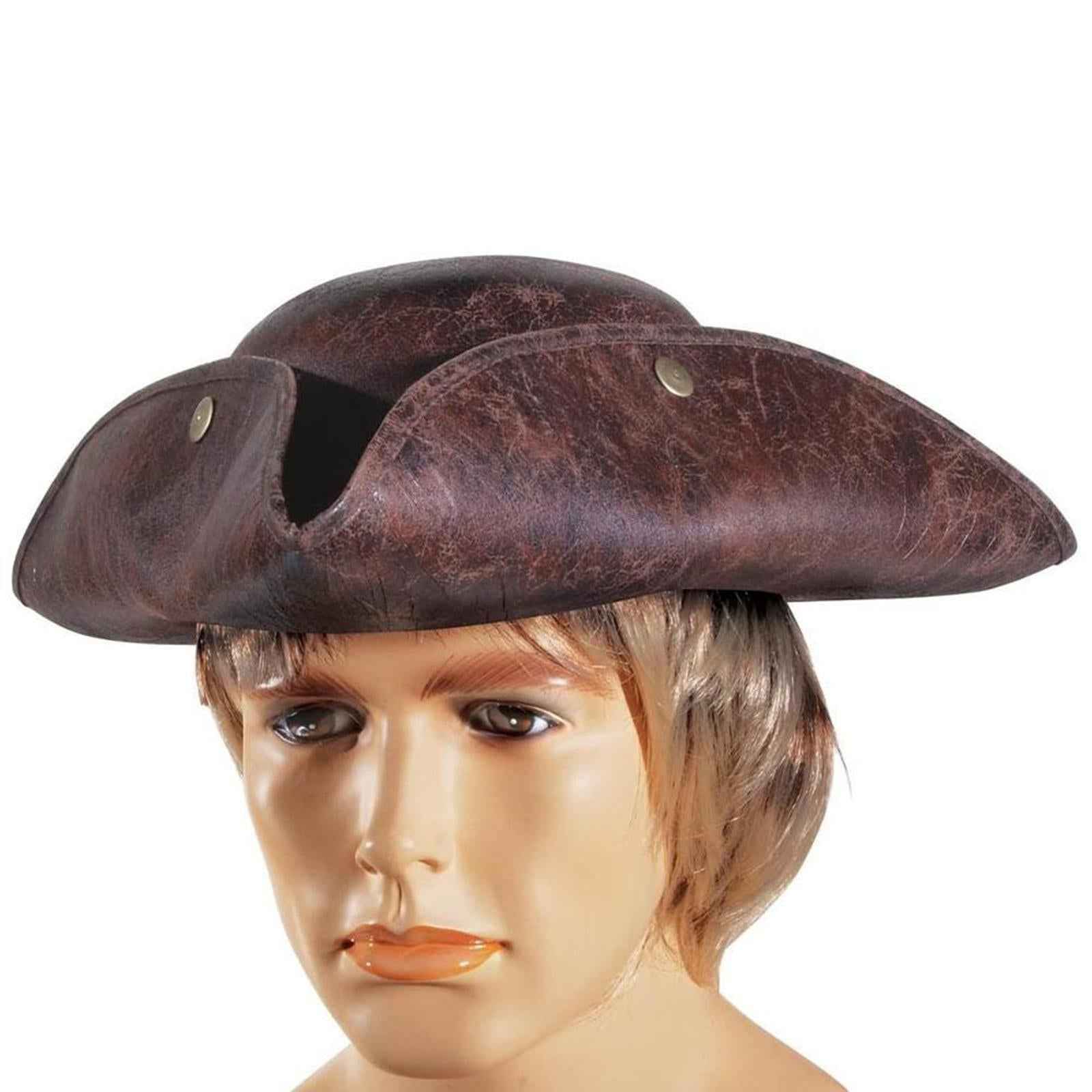 Faux Leather Pirate Hat for Halloween Play Games of Adventure and Mischief