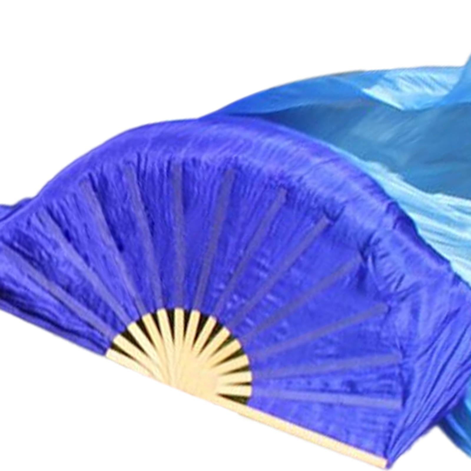 2Pcs Belly Dance Fan Veils 1.8M Performance Dancer Practice Dance Props
