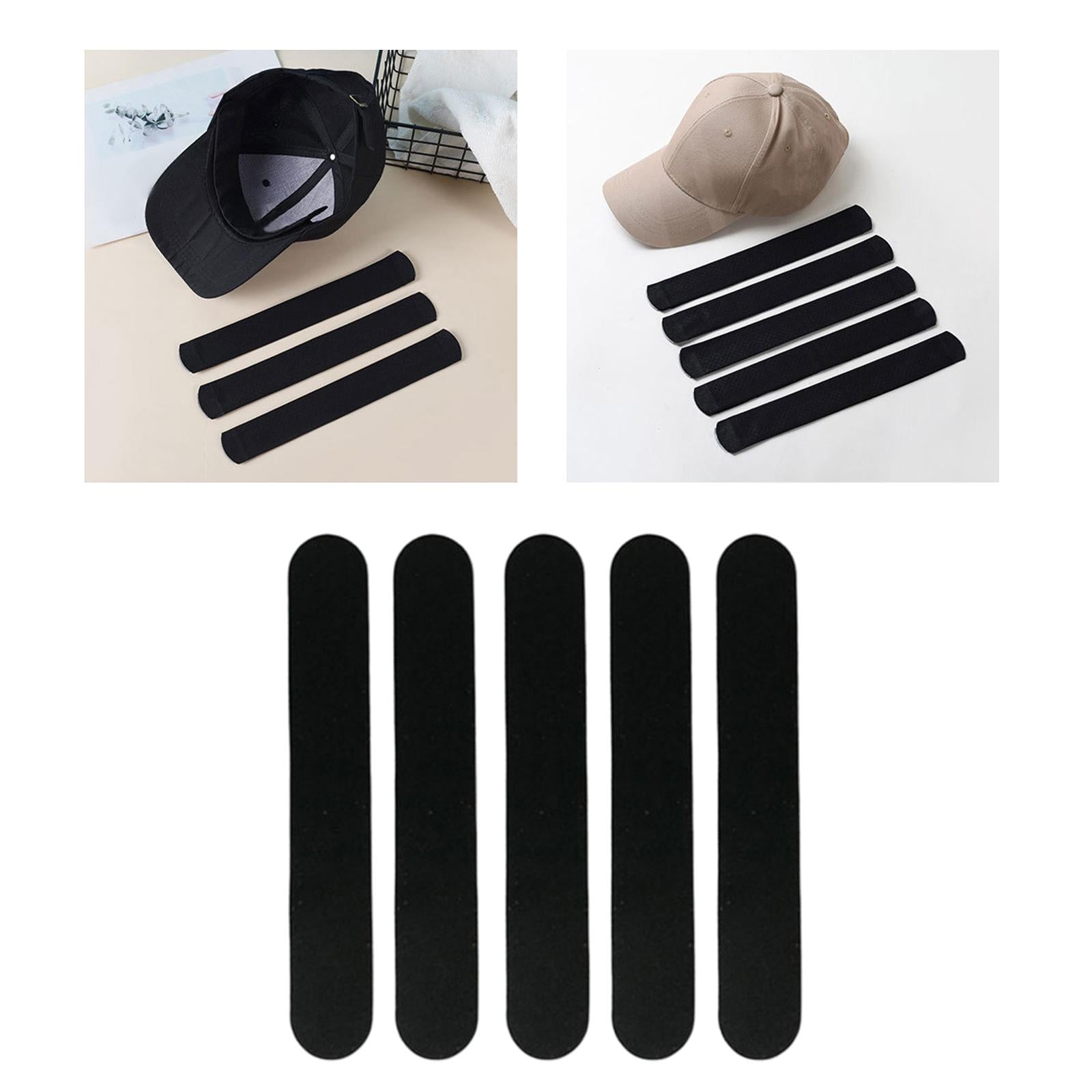 2xHat Sweat Liner Disposable Hat Size Reducer Tighten Reducing Tape for Mens 5x Blue Bag Black